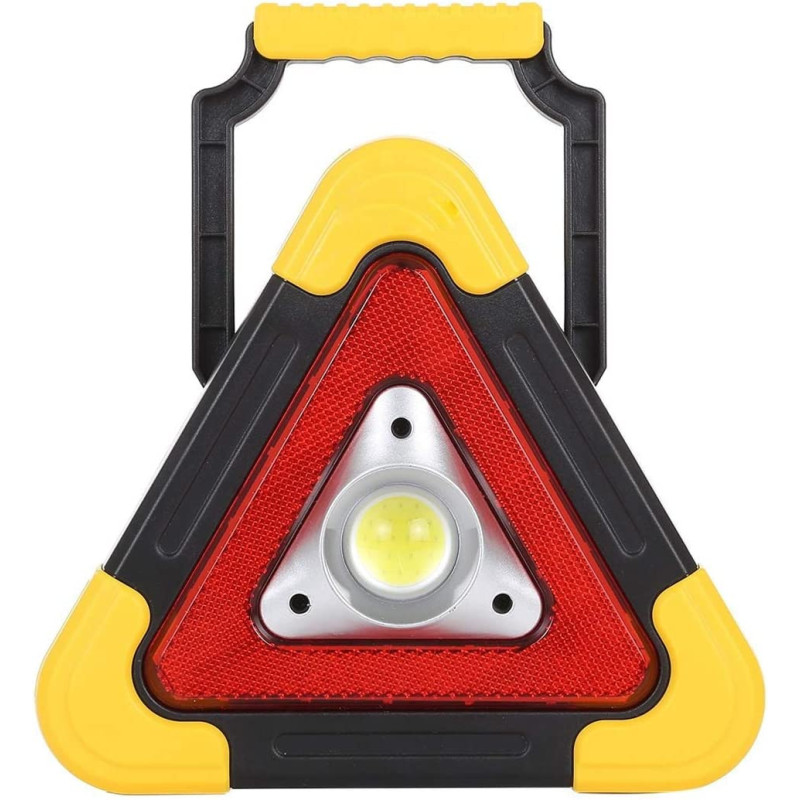 UK PLUS Multi Function Portable Led Work Light Triangle Cob Bright Flood Light Emergency Warning Indoor Outdoor Use Camping Hiking Fishing Car Repairing And Emergency