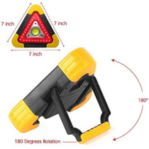 UK PLUS Multi Function Portable Led Work Light Triangle Cob Bright Flood Light Emergency Warning Indoor Outdoor Use Camping Hiking Fishing Car Repairing And Emergency