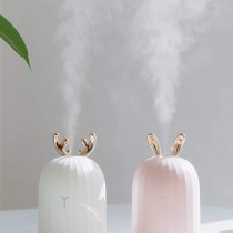 UK PLUS Cool Mist Humidifier With Adjustable Mist Mode, 300Ml Water Tank Lasts Up To 10 Hours, 7 Color Led Lights Changing, Waterless Auto Shut-Off For Bedroom, Home, Office (White)