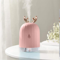 UK PLUS Cool Mist Humidifier With Adjustable Mist Mode, 300Ml Water Tank Lasts Up To 10 Hours, 7 Color Led Lights Changing, Waterless Auto Shut-Off For Bedroom, Home, Office (Pink)