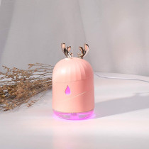 UK PLUS Cool Mist Humidifier With Adjustable Mist Mode, 300Ml Water Tank Lasts Up To 10 Hours, 7 Color Led Lights Changing, Waterless Auto Shut-Off For Bedroom, Home, Office (Pink)