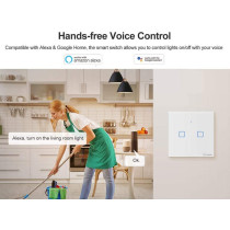 SONOFF Wireless Wifi App Control Smart Wall Light Switch - Us Standard (T1Eu2C-Tx)