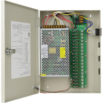 UK PLUS 18 Channel Port 12V Dc 20 Amp Amper With Glass Tube Fuse Distributed Power Supply Box For Cctv Dvr Security System And Camera Or Cameras