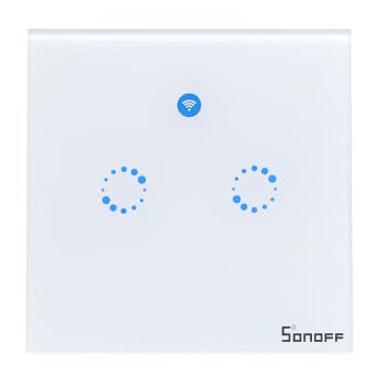 UK PLUS Standard 2 Gang Smart Home Automation Wifi Wall Switch Compatible With Alexa,Ios And Android White