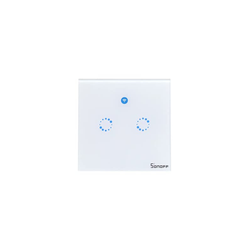 UK PLUS Standard 2 Gang Smart Home Automation Wifi Wall Switch Compatible With Alexa,Ios And Android White