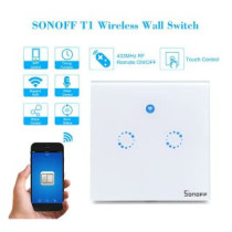 UK PLUS Standard 2 Gang Smart Home Automation Wifi Wall Switch Compatible With Alexa,Ios And Android White
