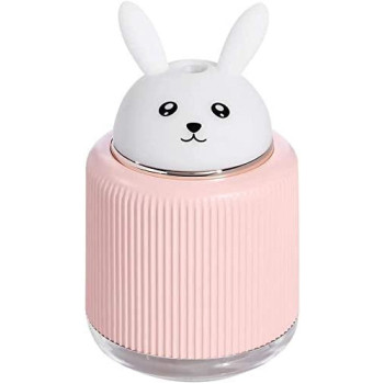 UK PLUS Cool Mist Humidifier, Portable Cute Animal Humidifier, Large Capacity Usb Charge Multi-Function Night Lamp, Cartoon Air Humidifier (Rabbit)