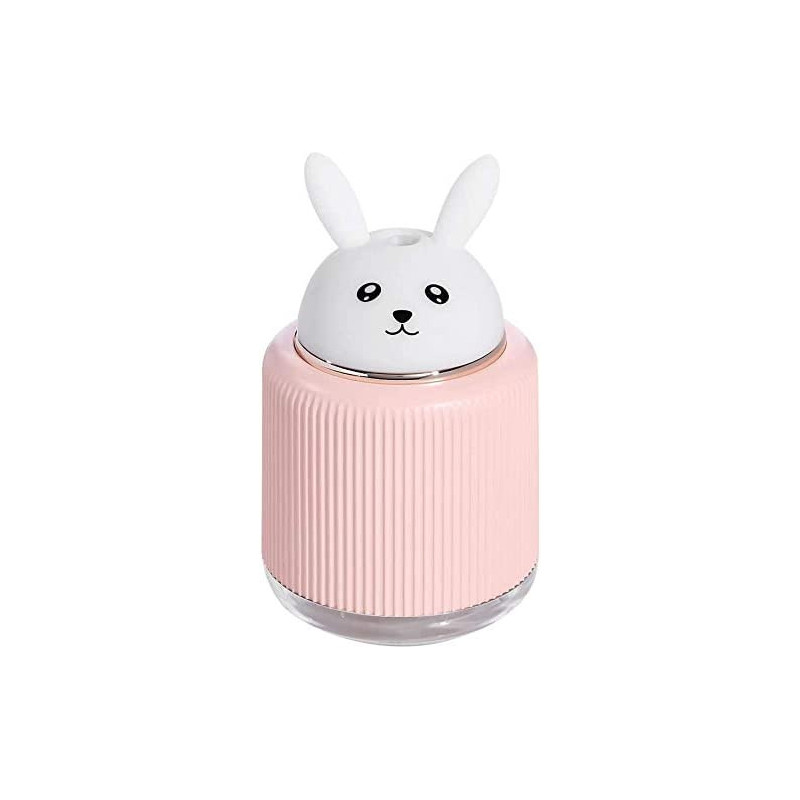 UK PLUS Cool Mist Humidifier, Portable Cute Animal Humidifier, Large Capacity Usb Charge Multi-Function Night Lamp, Cartoon Air Humidifier (Rabbit)