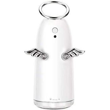 UK PLUS Mini Humidifier 230Ml Portable Hand-Held Usb Humidifier With 4-Hour Auto Shut-Off & Colorful Night Light Mute Humidification Cute Angel Ultrasonic Cool Mist Humidifier (Silver)