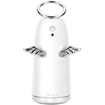 UK PLUS Mini Humidifier 230Ml Portable Hand-Held Usb Humidifier With 4-Hour Auto Shut-Off & Colorful Night Light Mute Humidification Cute Angel Ultrasonic Cool Mist Humidifier (Silver)