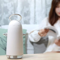 UK PLUS Mini Humidifier 230Ml Portable Hand-Held Usb Humidifier With 4-Hour Auto Shut-Off & Colorful Night Light Mute Humidification Cute Angel Ultrasonic Cool Mist Humidifier (Silver)