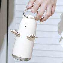 UK PLUS Mini Humidifier 230Ml Portable Hand-Held Usb Humidifier With 4-Hour Auto Shut-Off & Colorful Night Light Mute Humidification Cute Angel Ultrasonic Cool Mist Humidifier (Silver)