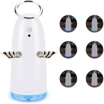 UK PLUS Mini Humidifier 230Ml Portable Hand-Held Usb Humidifier With 4-Hour Auto Shut-Off & Colorful Night Light Mute Humidification Cute Angel Ultrasonic Cool Mist Humidifier (Gold)