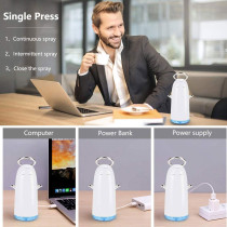 UK PLUS Mini Humidifier 230Ml Portable Hand-Held Usb Humidifier With 4-Hour Auto Shut-Off & Colorful Night Light Mute Humidification Cute Angel Ultrasonic Cool Mist Humidifier (Gold)