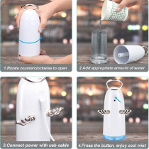 UK PLUS Mini Humidifier 230Ml Portable Hand-Held Usb Humidifier With 4-Hour Auto Shut-Off & Colorful Night Light Mute Humidification Cute Angel Ultrasonic Cool Mist Humidifier (Gold)