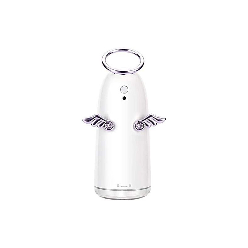 UK PLUS Mini Humidifier 230Ml Portable Hand-Held Usb Humidifier With 4-Hour Auto Shut-Off & Colorful Night Light Mute Humidification Cute Angel Ultrasonic Cool Mist Humidifier (Pink)