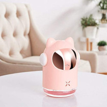 UK PLUS Space Bunny Humidifier 350Ml Cute Rabbit Ultrasonic Cool Mist Maker Aroma Air Oil Diffuser Romantic Color Led Lamp Humidificador (Pink)