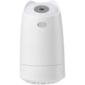 UK PLUS Mini Humidifier 280Ml Portable Hand-Held Usb Humidifier With 4-Hour Auto Shut-Off & Colorful Night Light Mute Humidification Cute Ultrasonic Cool Mist Humidifier (White)