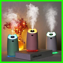 UK PLUS Mini Humidifier 280Ml Portable Hand-Held Usb Humidifier With 4-Hour Auto Shut-Off & Colorful Night Light Mute Humidification Cute Ultrasonic Cool Mist Humidifier (White)