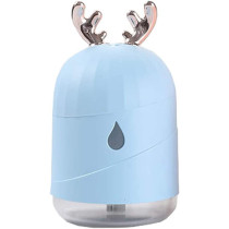 UK PLUS Cute Deer Horn Ultrasonic Cool Mist Maker Aroma Air Oil Diffuser Romantic Color LED Lamp Humidificador (Blue)