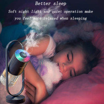 UK PLUS Mini Portable Humidifier Cool Mist, 7-Color Led Night Light Humidifiers, Auto Shut-Off, Super Quiet, Personal Humidifier For Bedroom Home Desk Office Cartoon Air Humidifier (Blue)