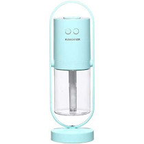 UK PLUS Mini Portable Humidifier Cool Mist, 7-Color Led Night Light Humidifiers, Auto Shut-Off, Super Quiet, Personal Humidifier For Bedroom Home Desk Office Cartoon Air Humidifier (Light Blue)