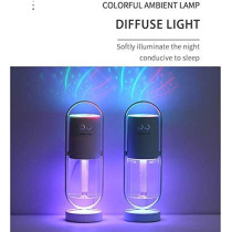 UK PLUS Mini Portable Humidifier Cool Mist, 7-Color Led Night Light Humidifiers, Auto Shut-Off, Super Quiet, Personal Humidifier For Bedroom Home Desk Office Cartoon Air Humidifier (Light Blue)