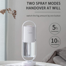 UK PLUS Mini Portable Humidifier Cool Mist, 7-Color Led Night Light Humidifiers, Auto Shut-Off, Super Quiet, Personal Humidifier For Bedroom Home Desk Office Cartoon Air Humidifier (Light Blue)