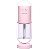 UK PLUS Mini Portable Humidifier Cool Mist, 7-Color Led Night Light Humidifiers, Auto Shut-Off, Super Quiet, Personal Humidifier For Bedroom Home Desk Office Cartoon Air Humidifier (Pink)