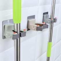 Decdeal Wall Mounted Mop Holder Brush Broom Hanging Clip Storage Rack Kitchen Organizer Hooks & Rails
