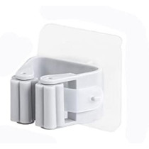 UK PLUS Mop Broom Holder Wall Mounted Organizer Self Adhesive Storage Rack Hangers (2Pcs)