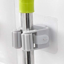 UK PLUS Mop Broom Holder Wall Mounted Organizer Self Adhesive Storage Rack Hangers (2Pcs)