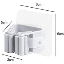 UK PLUS Mop Broom Holder Wall Mounted Organizer Self Adhesive Storage Rack Hangers (2Pcs)
