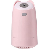 UK PLUS Mini Humidifier 280Ml Portable Hand-Held Usb Humidifier With 4-Hour Auto Shut-Off & Colorful Night Light Mute Humidification Cute Ultrasonic Cool Mist Humidifier (Pink)