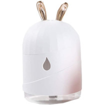 UK PLUS Cute Deer Horn Ultrasonic Cool Mist Maker Aroma Air Oil Diffuser Romantic Color Led Lamp Humidificador (White)