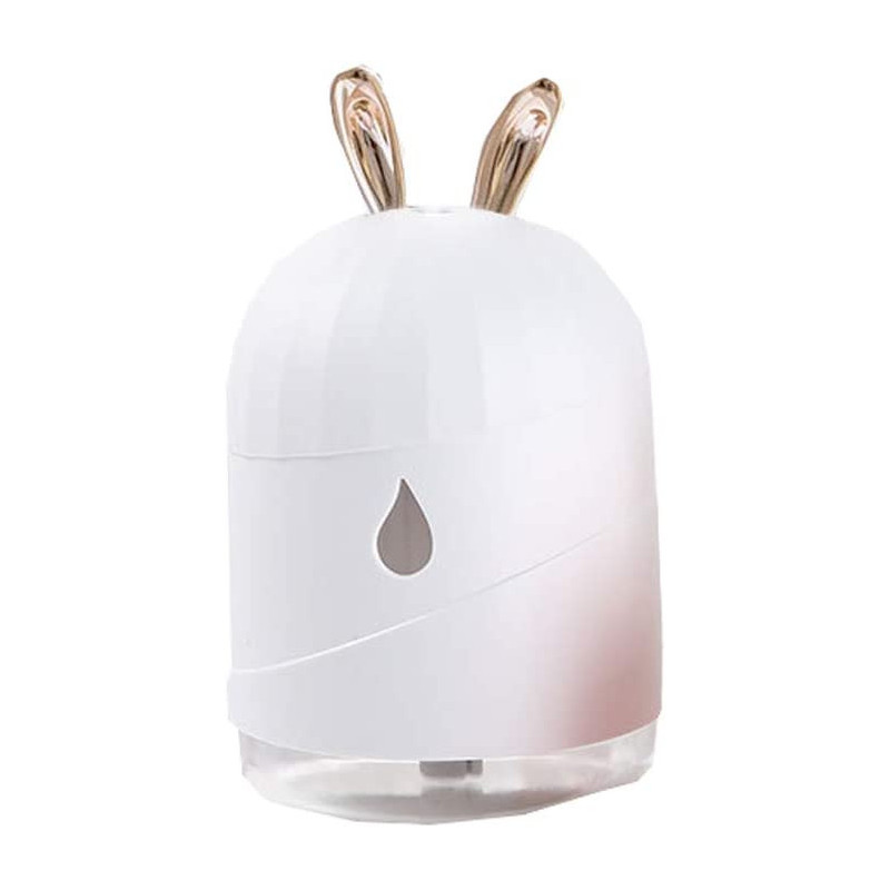 UK PLUS Cute Deer Horn Ultrasonic Cool Mist Maker Aroma Air Oil Diffuser Romantic Color Led Lamp Humidificador (White)
