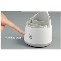 UK PLUS Led Lamp Leaves Shape Flexible Touch-Sensitive Pen Holder Reading (Blue)