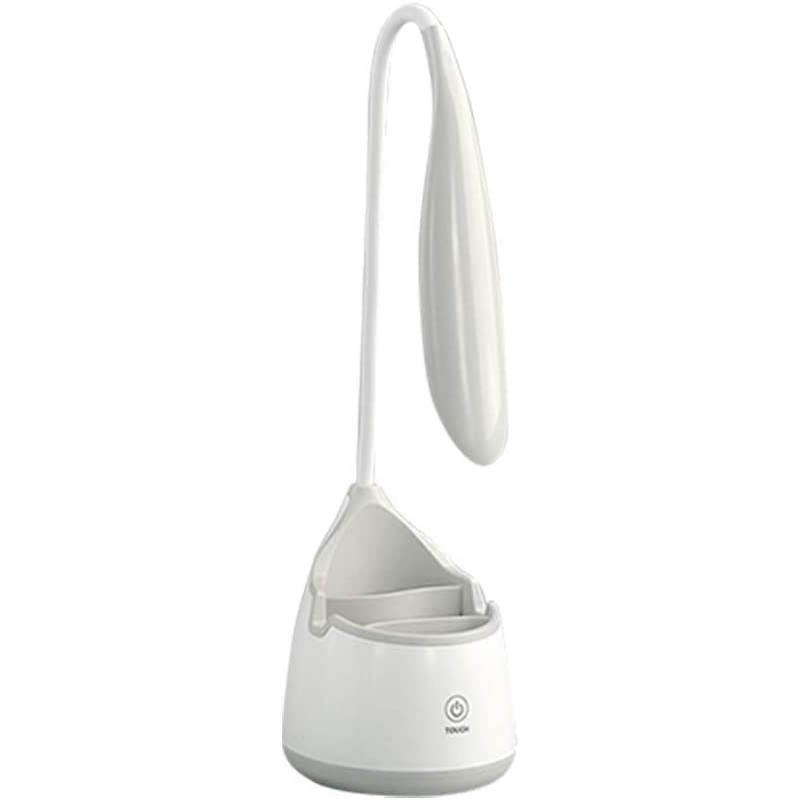 UK PLUS Led Lamp Leaves Shape Flexible Touch-Sensitive Pen Holder Reading (Grey)
