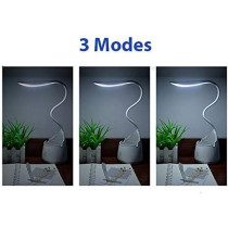 UK PLUS Led Lamp Leaves Shape Flexible Touch-Sensitive Pen Holder Reading (Grey)