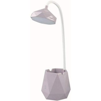 UK PLUS Led Lamp Polygonal Flexible Touch-Sensitive Pen Holder Reading (Purple)