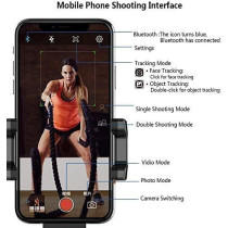 UK PLUS Selfie Stick 360Â°Rotation Auto Face Object Tracking Smart Shooting Camera Phone Mount, Vlog Shooting Smartphone Mount Holder With All Iphone And Android Phone (Black)