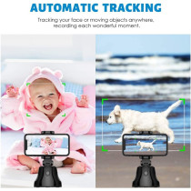 UK PLUS Selfie Stick 360Â°Rotation Auto Face Object Tracking Smart Shooting Camera Phone Mount, Vlog Shooting Smartphone Mount Holder With All Iphone And Android Phone (Black)