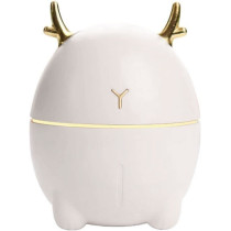 Uk Plus Mini Air Humidifier, Cute Deer-Shaped Portable Humidifier, Aroma Essential Oil Diffuser Mist Maker For Home/Office/Car Use, 200Ml (White)
