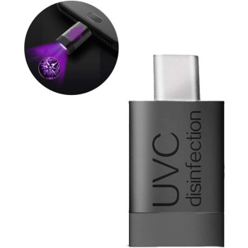 Uk Plus Mini Instant Phone Sterilizer Travel Virus Disinfection Machine For Android Type-C Interface Home Office Portable Sterilization - Type-C (Black)