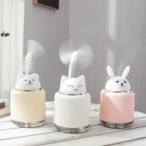 Uk Plus Cool Mist Humidifier, Portable Cute Animal Humidifier, Large Capacity Usb Charge Multi-Function Night Lamp, Cartoon Air Humidifier (Bear)