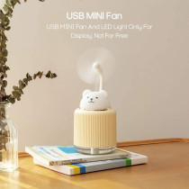 Uk Plus Cool Mist Humidifier, Portable Cute Animal Humidifier, Large Capacity Usb Charge Multi-Function Night Lamp, Cartoon Air Humidifier (Bear)