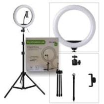 Kiaitre 10" Selfie Ring Light With 210Cm Long Tripod Stand & Cell Phone Holder - Ring Light For Iphone Android, Light Stand For Live Stream/Makeup, Youtube Video Photography(210Cm)