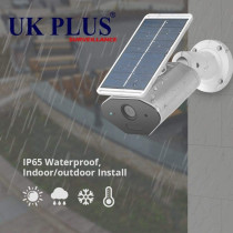 UK PLUS Solar Camera Outdoor, Wifi Camera, Outdoor Security Camera Wireless, Home Security Camera With Night Vision Motion Detection And Rechargeable Battery Two Way Audio Ip66 Waterproof