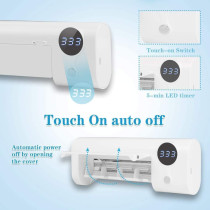 UK Plus Uv Toothbrush Sanitizer, Bathroom Toothbrush Holder Wall Mounted With Sterilizer Function, 1500Mah Charging, Timing Function, Toothbrush Organizer For Ladies Baby Family