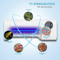 UK Plus Uv Toothbrush Sanitizer, Bathroom Toothbrush Holder Wall Mounted With Sterilizer Function, 1500Mah Charging, Timing Function, Toothbrush Organizer For Ladies Baby Family
